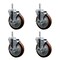 Service Caster 5 Inch Maroon Polyurethane Wheel Swivel 34 Inch Threaded Stem Caster Set with Brake SCC SCC-TS20S514-PPUB-MRN-TLB-34212-4 - alternate 1
